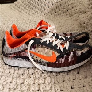Nike Black, Orange and Tan Mesh Running Sneakers